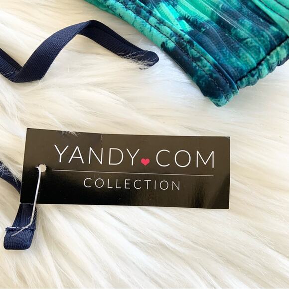 Yandy Two Piece Teal & Blue Tie Dye Bikini Set Adjustable Small NEW WITH TAGS - Picture 11 of 16
